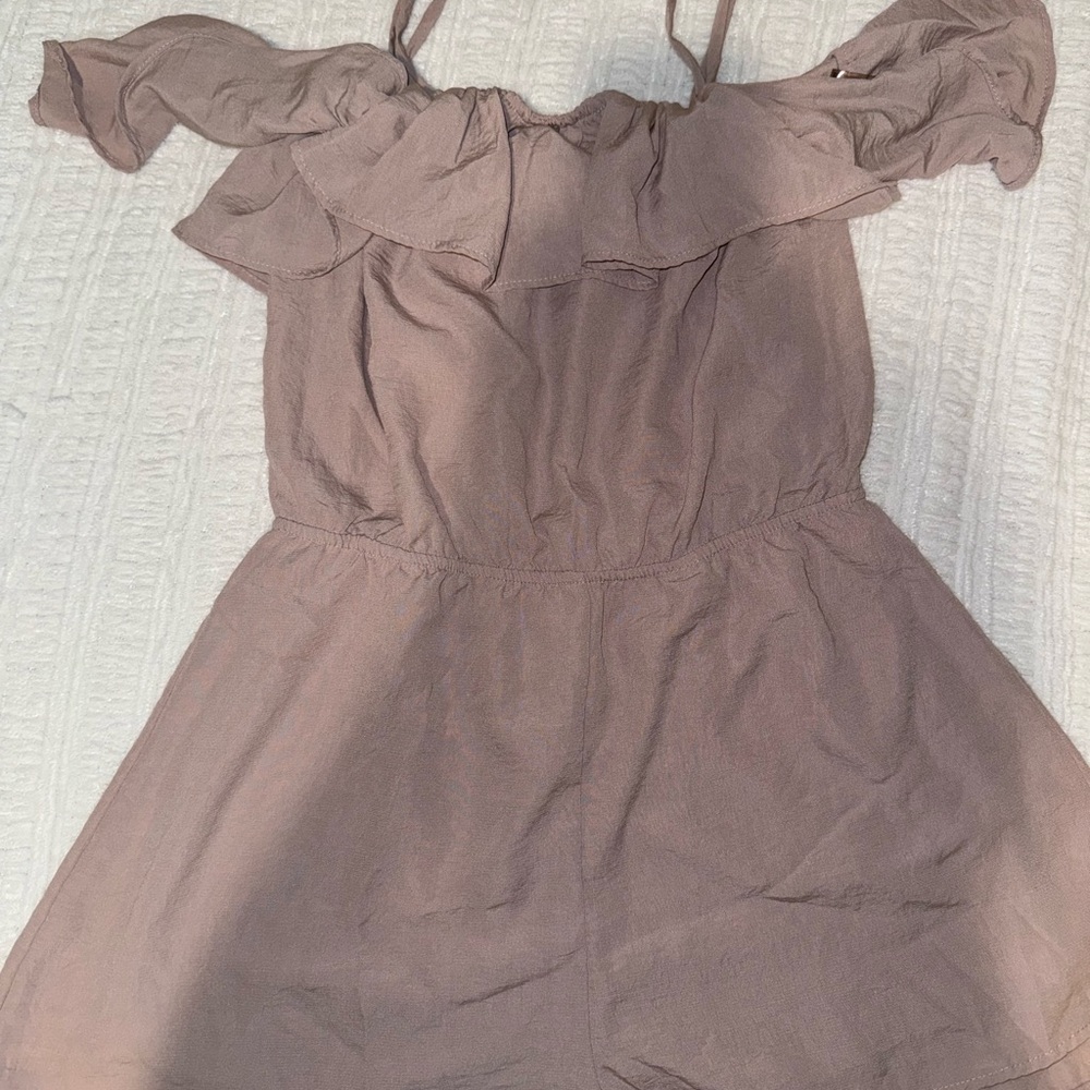 Light Brown Ruffle Romper